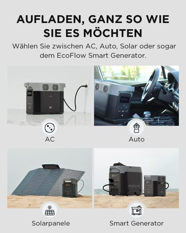 ECOFLOW Refurbished DELTA 2 Tragbare Powerstation 1024Wh Camping Solargenerator – Bild 8